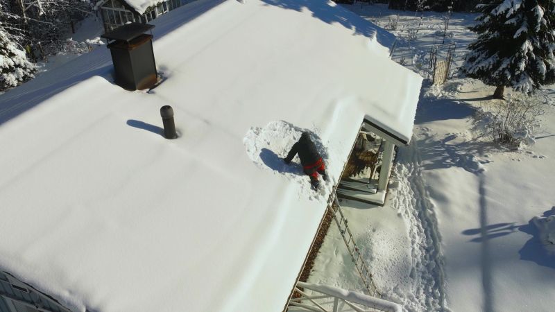 Roof Snow Raking in Long Island, NY